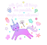 Discover Cute Caticorn | All Things are Possible | Purple