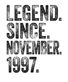 Discover Retro 1997 Birthday November Born Legend Since 199