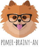 Discover Pomeranian Dog In Nerd Glasses | POMER-BRAINY-AN