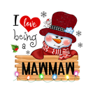 Discover Red Plaid I Love Being A Mawmaw Snowman Family Chr