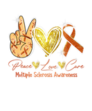 Discover Peace Love Cure Multiple Sclerosis Awareness Orang