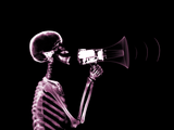 Discover X-RAY VISION SKELETON ON MEGAPHONE -PINK