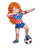 Discover Dabbing Soccer Girl 4Th Of July American Flag Wome