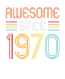 Discover Awesome Since 1970 Funny Retro Vintage 52Nd Birthd