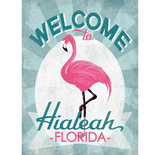 Discover Hialeah Florida Pink Flamingo Retro