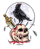 Discover Crow Skull Moon Raven Gothic Bird Lover Black Crow