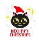 Discover Cat Pixel Art Meow-Rry Christmas Cute Gaming X-Mas