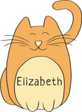 Discover Cute Cartoon Cat Add Name | Beige