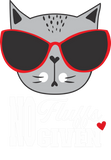 Discover NO FLUFFS GIVEN | Cute grey Cat with red sunglass