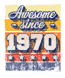 Discover Awesome Since 1970 51St Birthday Party Retro Vinta