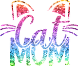 Discover Cat Mom Rainbow Glitter Cute