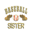 Discover Womens Baseball Sister Leopard Heart Funny Basebal