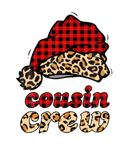 Discover Leopard Hat Cousin Crew Santa Red Plaid Christmas