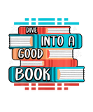 Discover Funny Dive Into A Good Book Loves Reading Bookworm