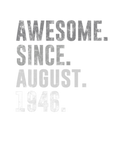 Discover Awesome Since August 1946 76Th Birthday Vintage 19
