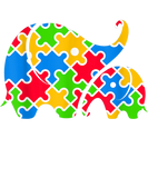 Discover Autistic | Mom Baby Elephant World Autism Puzzle Polo