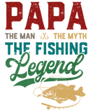 Discover Mens Papa Man Myth Fishing Legend Funny Fishing