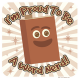 Discover Word Nerd Book Fun Reader Cartoon Design