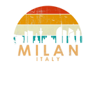 Discover Vintage Retro Style Landscape Sunset Milan City In