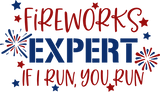 Discover Funny Fireworks Expert If I Run You Run