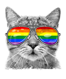 Discover LGBTQ Purride Ally Gay Pride Rainbow Flag Cat Kitt