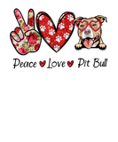 Discover Peace Love Pitbull Paw Print Pet Dog Puppy Owner