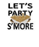 Discover Vintage Let's Party S'more Campfire Funny Camping