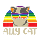 Discover Pride Month Ally Cat LGBT Rainbow Flag Proud
