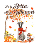 Discover Whippet Maple Tree Thanksgiving Day Cute Dog Fall
