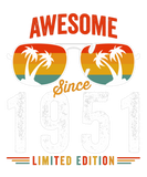 Discover Awesome Since 1951 Birthday Retro Vintage 71 72 Ye