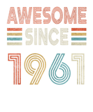 Discover Awesome Since 1961 61St Birthday Retro
