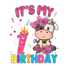 Discover Kids 1 Years Old 1St Birthday Cow Girls Awesome Si