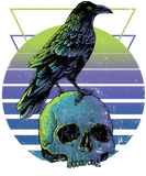 Discover Vaporwave Skull And Crow Retro Aesthetic Pastel Go