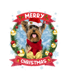 Discover Merry Christmas Yorkie Dog Santa Funny Xmas Or