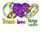 Discover Leopard Peace Love King Cake Funny Mardi Gras Gift