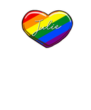 Discover LGBT Pride Heart - First Name "Julie" Rainbow Hear