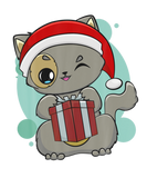 Discover Christmas Cat Kitten Chibi Anime Neko Kawaii Vapor