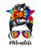 Discover Tie Dye Mom Life Messy Bun Hair Sunglasses Mother'