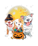 Discover Funny Halloween Pitbull Witch Pumpkin Mummy Dog Lo