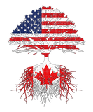 Discover Canadian Roots American Grown Canada Flag T M
