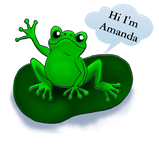 Discover Frog illustration cartoon on a leaf