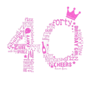 Discover 40Th Birthday Outfit For Women Girls Princess Pink