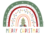 Discover Merry Christmas Boho Rainbow © GraphicLoveShop