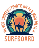 Discover Old Man With A Surfboard Surfing Gran