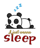 Discover Just Wanna Sleep Cute Panda Word Art