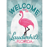 Discover Lauderhill Florida Pink Flamingo Retro