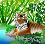 Discover Sumatran Tiger in Jungle Kids Dark