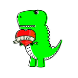 Discover Cute Valentines Day Dinosaur Polo