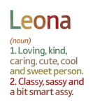 Discover Womens Leona Definition Personalized Name Funny Gi