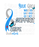 Discover I Wear Blue Grey Ribbon Butterfly Support Diabetes